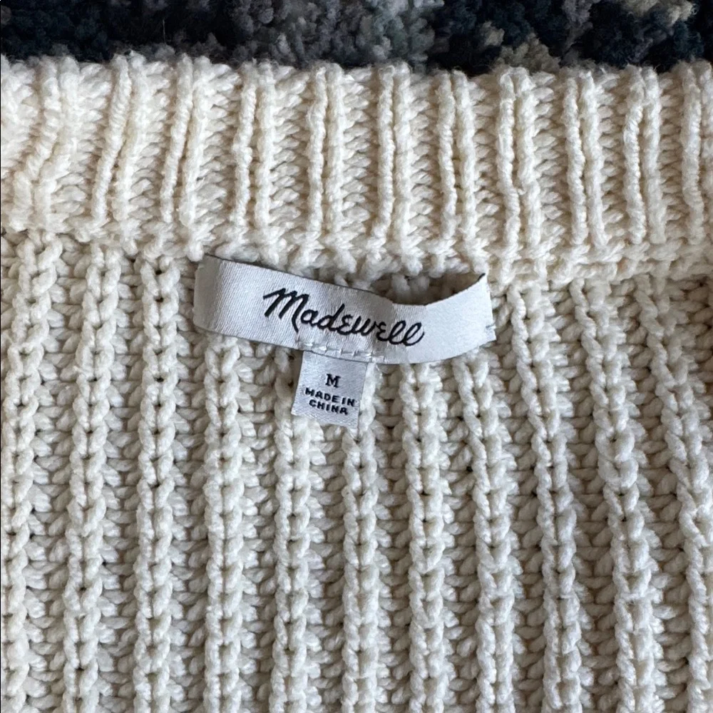 Madewell Shirttail Cardigan Sweater in Cream
